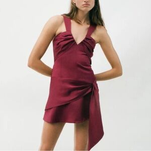 BNWT ZARA BURGUNDY DRESS